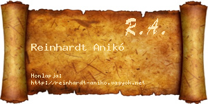 Reinhardt Anikó névjegykártya